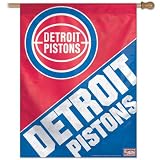 Detroit Pistons Throwback Vertical Flag: 27x37 Banner