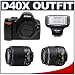 Nikon D40x 10.2MP Digital SLR Camera with 18-55mm AF-S DX Nikkor Lens Outfit + Nikon 55-200mm ED AF-S Lens + Nikon SB-400 AF Speedlight Flash