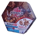 Cartoon Network Bakugan Battle Brawlers Bakubronze Series BROWN Bakutin Set with 2 Collector Bakugan (Bakugan May Vary), 5 Ability Cards, 5 Metal Gate Cards, 2 Removable Trays and Bakugan Storage Tin