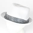 PP WATERPROOF 3 PLEAT STINGY FEDORA CRUSH HAT WHITE LARGE - EXTRA LARGE