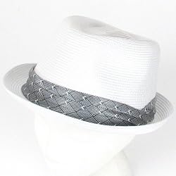 PP WATERPROOF 3 PLEAT STINGY FEDORA CRUSH HAT WHITE LARGE - EXTRA LARGE