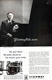 51P3Bq5HTLL. SL160  1951 Vintage Ad Steinway Piano