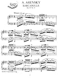 Arensky Barcarolle Op. 36, No. 11: Instantly download and print sheet music Arensky Barcarolle Op. 36, No. 11: Instantly download and print sheet music