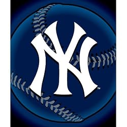 New York Yankees Light Weight Fleece MLB Blanket (Flashball Series) (50"x60")