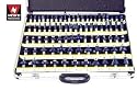 Neiko 80-Piece Premium-Grade 1/2" Tungsten Carbide Router Bit Set - 3 and 2 Blade - Aluminum Case
