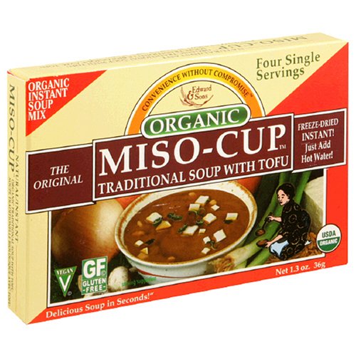 Miso-Cup Organic Traditional Soup with Tofu, Single-Serve Envelopes in 4-Count Boxes (Pack... by Tofu Miso Soup