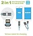 2 in 1 Charging Cord & Data Cable with Micro and Lightning Connectors. Flat cable. Rapid charge and data sync iPhone 5/5C/5S/6/ 6 Plus, iPad, Samsung, HTC, Motorola, Nexus, Nokia, LG, HP, Sony (BLUE)