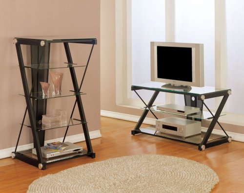 Sandy Black Entertainment Set 1 - Powell Furniture - SBLK-ENTCEN-1