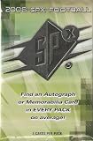 2008 Upper Deck SPX Football Factory Sealed HOBBY Pack (1 Autograph or Game-Used per Pack)