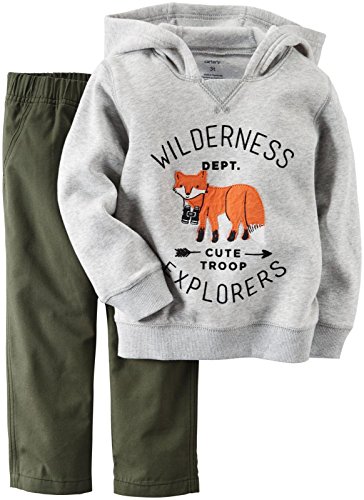 Carter's Baby Boys 2 Pc Playwear Sets 229g269, Heather, 9M
