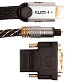 Produkt-Bild: DIGITUS Premium Full HD Connection Kit - Video-/Audio-Kabelkit - Schwarz, DB-330900-015-S