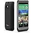 PowerBear&reg; HTC One M8 Extended Rechargeable Battery Case with 3200mAh Capacity (Up to 125% Extra Battery) - Black [24 Month Warranty & Screen Protector Included]