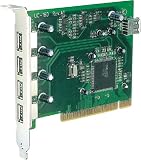 USB2.0 Hi-Speed 4+1 Port PCI Host Card
