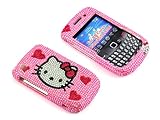Smile Case Hello Kitty Pink Heart Bling Rhinestone Crysal Jeweled Snap on F ....