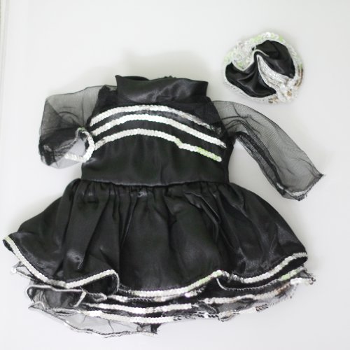 AGD Palace ® for 18" American Girl Doll Clothes 2pc Black Shinning Hair Small Hat+dress