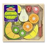 Melissa & Doug Deluxe Wooden Cutting Fruit Crate