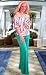 Emerald Green Silk Jersey Designer Palazzo Pants