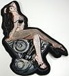 "Milwaukee Vibrator" Sexy Pinup Girl Biker Vest Patch