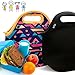 Bop Insulated Neoprene Kids Lunch Bag, Meal Tote for School, Kindergarten, Durable, Unisex Pattern, [9.5x9.5x5 Inches], (Black)