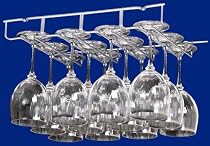 Under Cabinet Stemware Rack (Platinum) (1.25"H 14.5"W x 11"D)