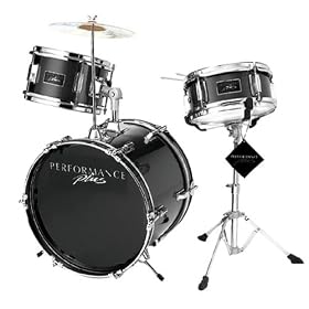 Click here to buy Performance Plus 3 Piece JR. Drum Set (Black).
