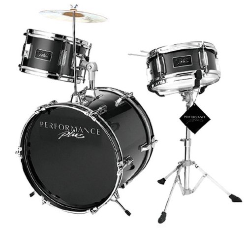 Childrens Toyshop  Musical Instruments : Performance Plus 3 Piece JR. Drum Set (Black)