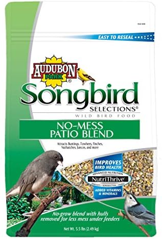 Songbird Selections 11987 No-Mess Patio Blend Wild Bird Food, 5.5-Pound