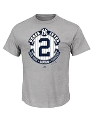 Apparel: MLB NY Yankees Derek Jeter Retirement Patch Toddler T-Shirt, Grey 2T