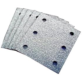 10 Pack Makita 742530-2 4" x 4-1/2" Abrasive Hook & Loop 6-Hole Sanding Sheets 100 Grit - 5 per Package