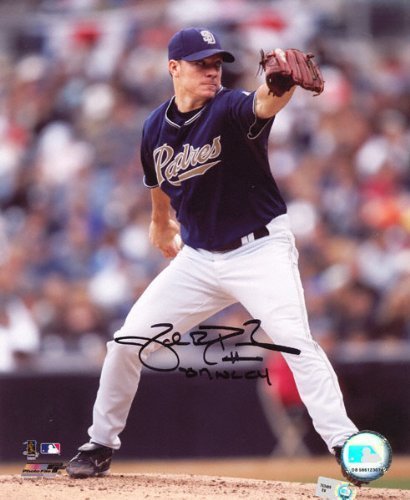 Jake Peavy San Diego Padres Autographed 8x10 Photograph with 2007 NL Cy Inscription