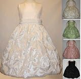 Totally Elegant!!! New Flower Smocked Taffeta Dress ~ Pageant or Flowergirl (6M to 24M) Assorted Colors