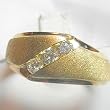 14K Yellow Gold Diamond Man's Ring