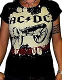 Mosquitohead Women's 'AC/DC FOR THOSE ABOUT TO ROCK' BLEACH PRINT T-SHIRT