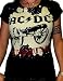 Mosquitohead Women's 'AC/DC FOR THOSE ABOUT TO ROCK' BLEACH PRINT T-SHIRT