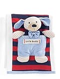 Mud Pie Burp Cloth with Puppy Rattle, Blue by Mud Pie [並行輸入品]