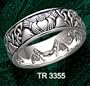 Bold Claddagh And Knotwork Band