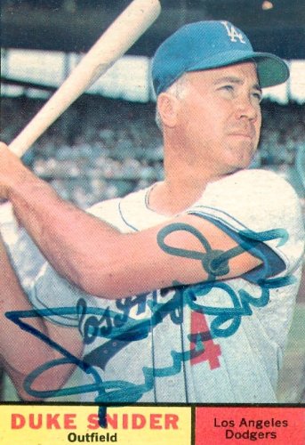 Duke Snider Autographed/Hand Signed L.A. Dodgers Baseball Card