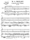 Mozart Piano Concerto in C Major, K.467: Instantly download and print sheet music