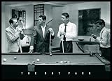 Rat Pack (Playing Pool) Framed Music Poster Print - 24 X 36