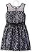 Amy Byer Girls' Big Lace Dress with Illusion Neckline and Full Skirt