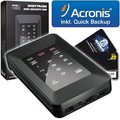 DIGITTRADE HS256S 120GB SSD externe High Security Festplatte 2,5 Zoll mit 256-Bit AES Hardwareverschl�sselung, Smartcard & PIN + Acronis Backup Software