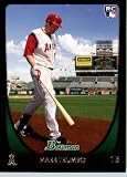 2011 Bowman Baseball Rookie Card # 193 Mark Trumbo (RC) - Angels - MLB Trading Card in a Protective Display Case