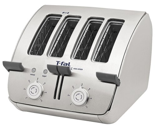 T-Fal TT7495002 Avante Deluxe 4-Slice Toaster, Stainless Steel