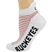 Ohio State Buckeyes Ladies White-Scarlet Striped Ankle Socks