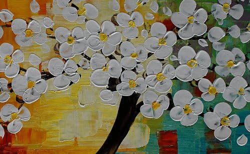 Original Art Abstract Flower Tree Painting Large Painting Vivid Color Acrylic Painting Original Contemporary Artwork Impasto Texture Palette Knife Impressionism Wall Art Fine Art Signed Handmade by Artist