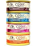 Wellness CORE Natural Grain Free Wet Canned Cat Food Variety Pack - 4 Flavors - 5.5-Ounce Cans (3 of Each Flavor - 12 Total Cans)