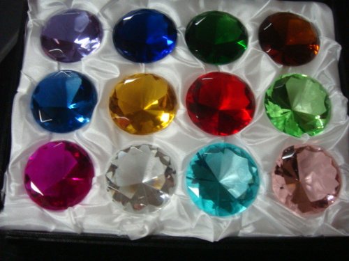 Mother's Day Special: (12pcs) Glass Diamond Paperweight 40mm Birthstone