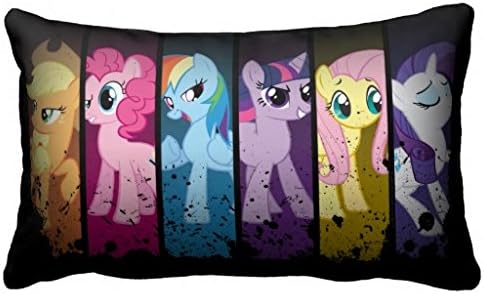 Reasonwe Custom My Little Pony (47) Throw Square Pillow Case 20x30 Inches for put in Car Seat, Patio, Bedroom, Couch, Sofa