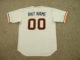 DETROIT TIGERS 1980's Majestic Cooperstown Throwback Away Jersey Customized with Any Name & Number(s)