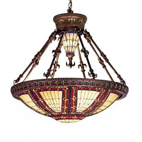 26 Inch W Fleur-De-Lis Inverted Pendant Ceiling Fixture by Meyda